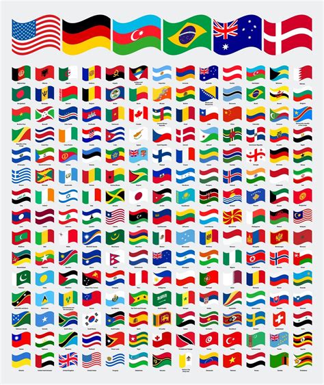 different flags and meanings.